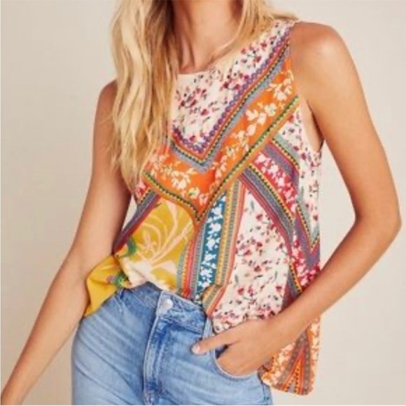 ANTHROPOLOGIE Vineet Bahl Caterina Tank Top Medium - Picture 4 of 12